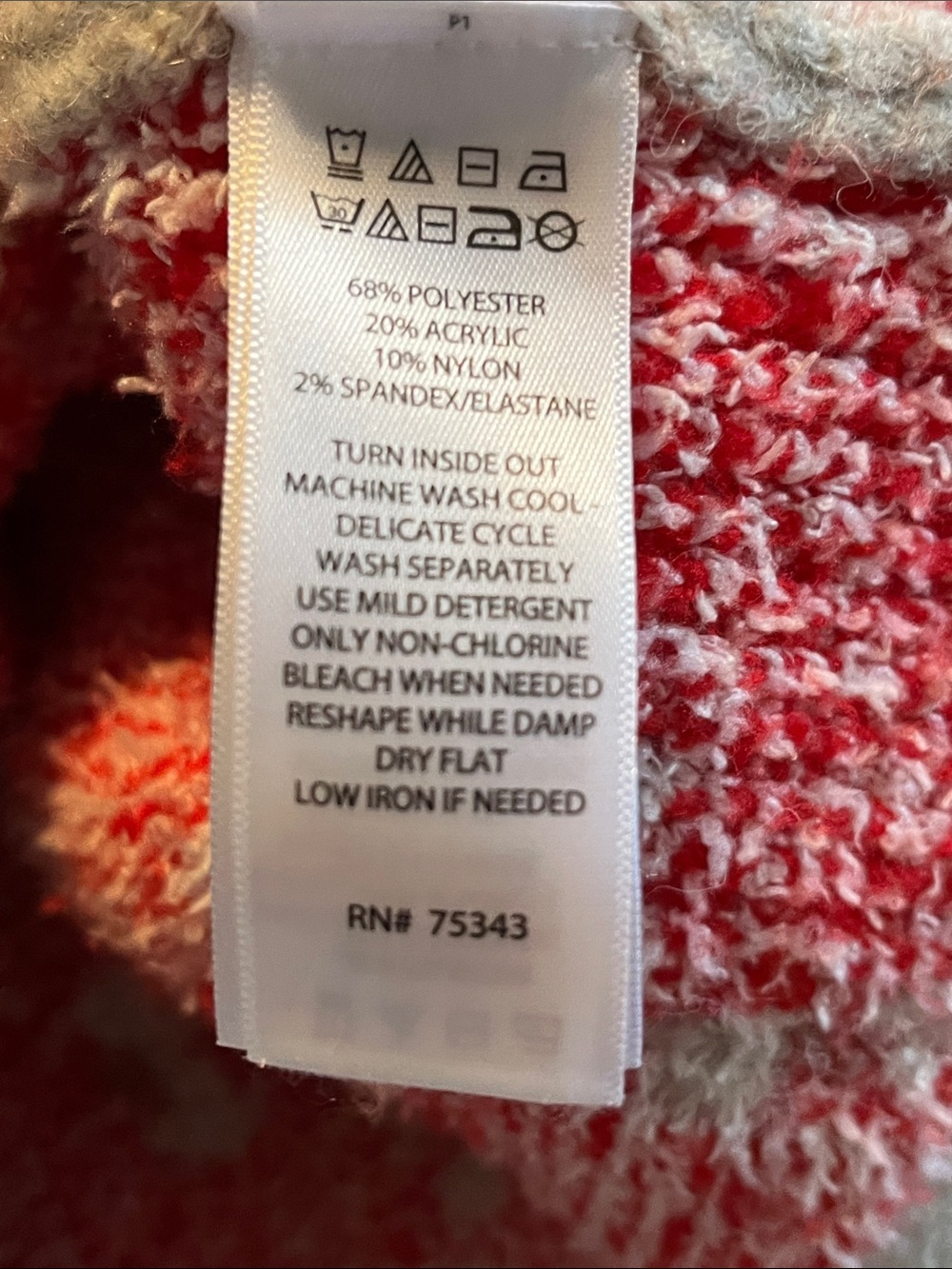 Cozy Gray Candy Cane Button-Up Sweater - Picture 4 of 7